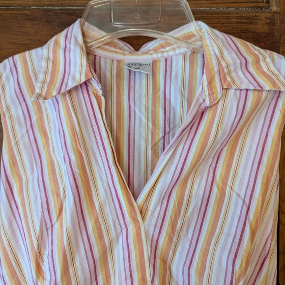 Motherhood Striped Sleeveless Top - Pink and Yellow - Picture 3 of 7